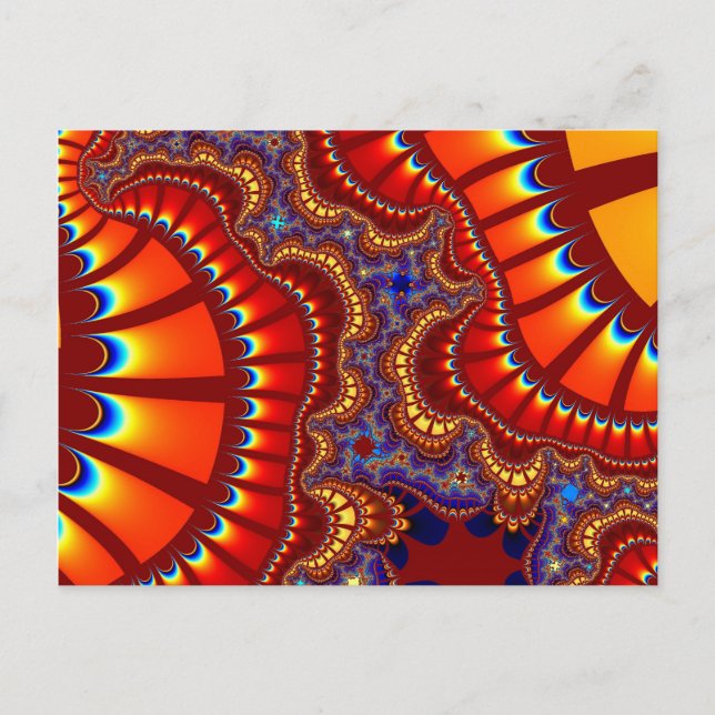 Postal Mezcla roja y Naranja (Anverso)