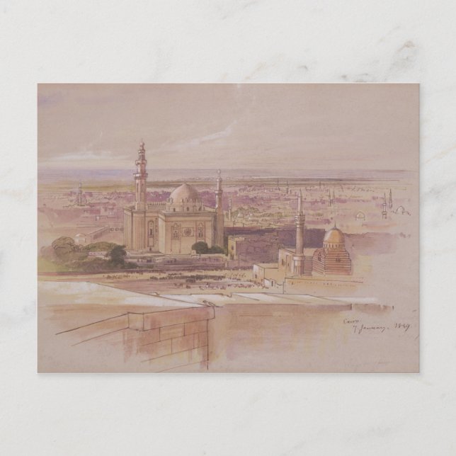 Postal Mezquita Agra, El Cairo, 1849 (Anverso)
