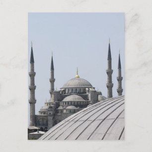 Postal Mezquita Azul con la curva de la cúpula principal