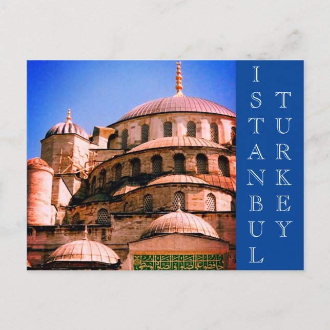 Postal mezquita azul de estambul (Anverso)