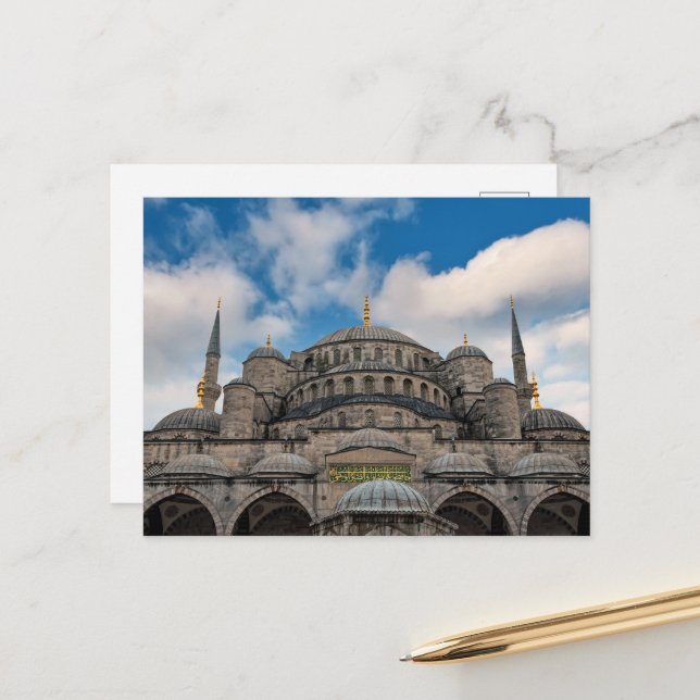 Postal Mezquita Azul de Estambul (Anverso/Reverso In Situ)