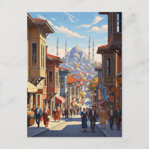 Postal Mezquita Azul de Estambul de Turquía