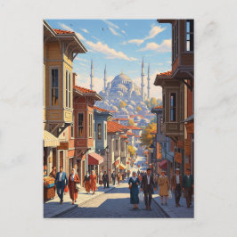 Postal Mezquita Azul de Estambul de Turquía