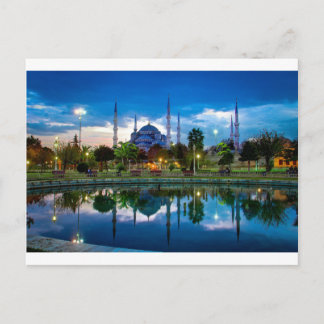 Postal Mezquita Azul de Estambul en Turquía