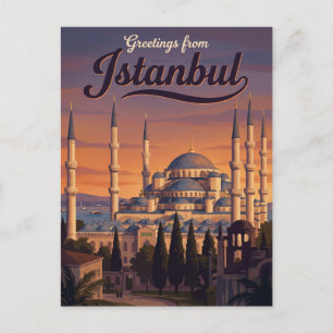 Postal Mezquita Azul Turquía