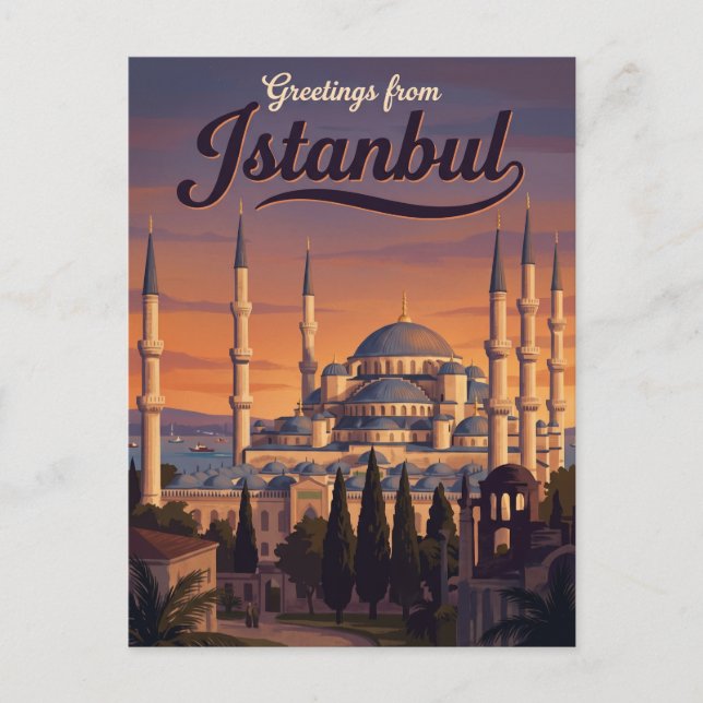 Postal Mezquita Azul Turquía (Anverso)