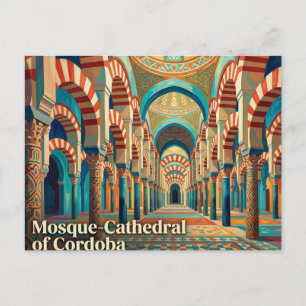 Postal Mezquita-Catedral de Córdoba, interior España