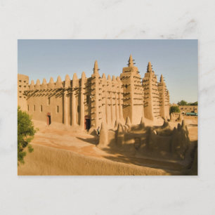 Postal Mezquita de Djenne, un ejemplo clásico de