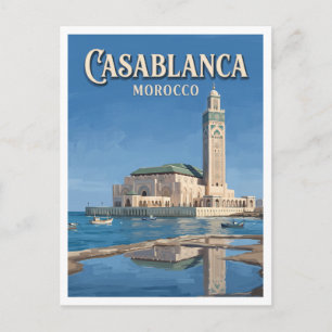 Postal Mezquita de Hassan II Casablanca Marruecos