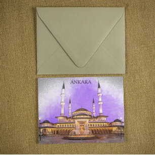 Postal Mezquita de Kocatepe de Ankara Turkey