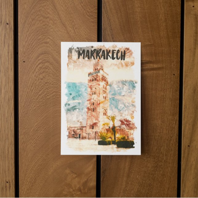 Postal Mezquita de Marrakech Marruecos Koutoubia (marrakech islamic architecture postcard)