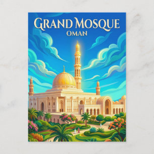 Postal Mezquita del Sultán Qaboos Omán