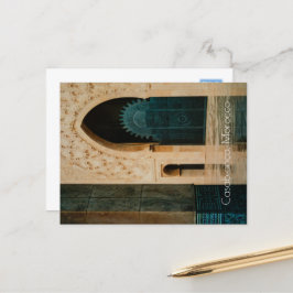 Postal Mezquita después de la lluvia, Casablanca, Marruec