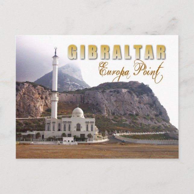 Postal Mezquita en Europa Point, Gibraltar (Anverso)