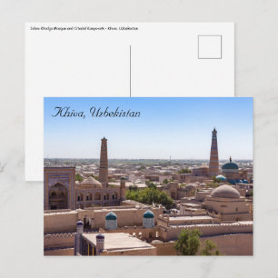 Postal Mezquita Islam Khodja y Ciudadela Kunya-ark - Khiv