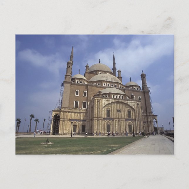 Postal Mezquita Mohammed Ali en la ciudadela de El Cairo, (Anverso)