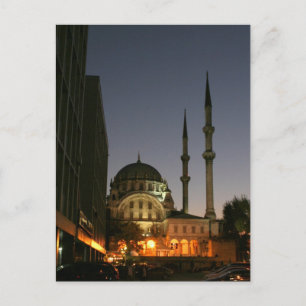 Postal Mezquita musulmana en Estambul, Turquía