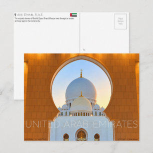 Postal Mezquita Sheikh Zayed, Abu Dhabi, Emiratos Árabes 