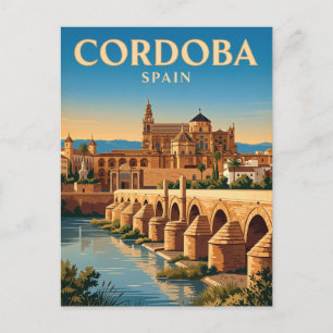 Postal Mezquita y Puente Romano, Córdoba España