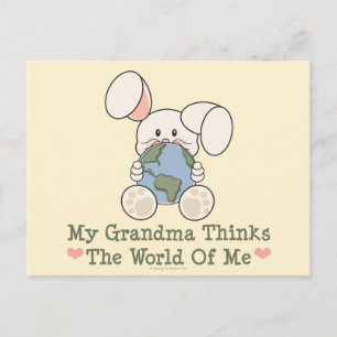 Postal Mi Abuela Piensa En El Mundo De Mí Postcard