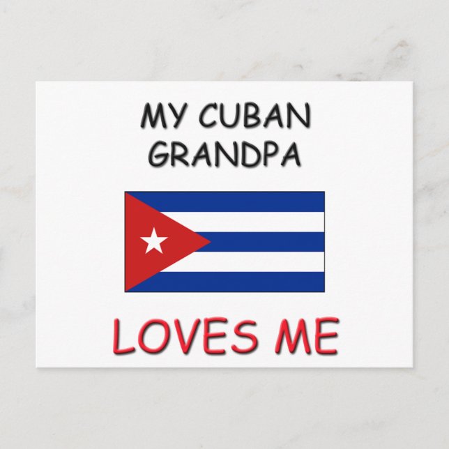 Postal Mi abuelo cubano me ama (Anverso)