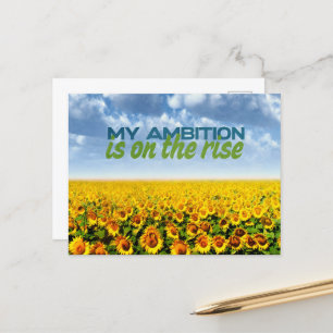 Postal Mi ambición va en aumento Motivation Affirmation