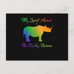 Postal Mi animal espiritual El Rinoceronte Unicornio Rego
