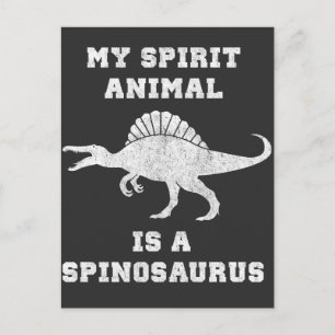 Postal Mi animal espiritual es un regalo de dinosaurio es