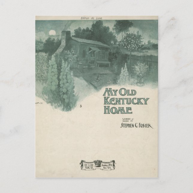 Postal Mi antigua casa Kentucky (Anverso)