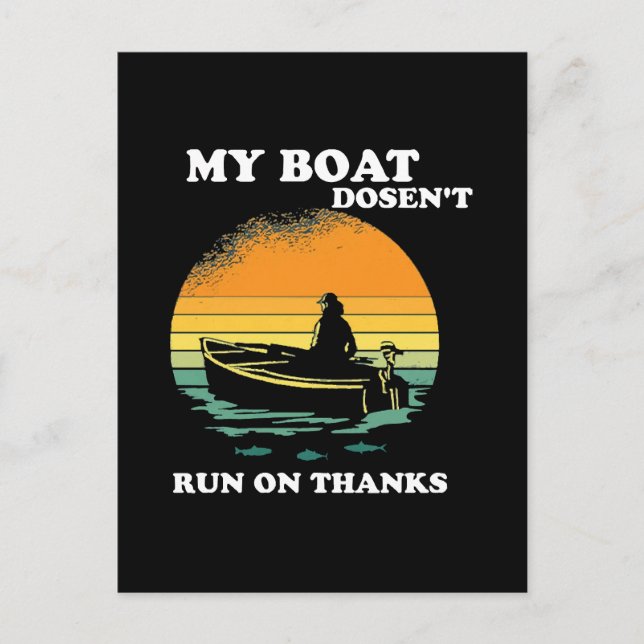 Postal Mi Barco No Funciona Con Gracias (Anverso)