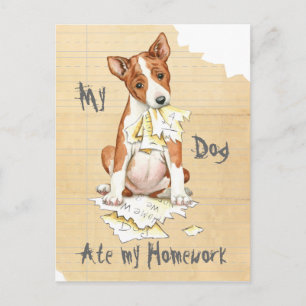 Postal Mi Basenji Ate My Homework