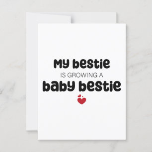 Postal Mi bestie está creciendo un bebé bestial