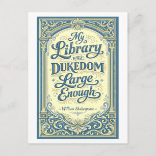 Postal "Mi Biblioteca" Shakespeare