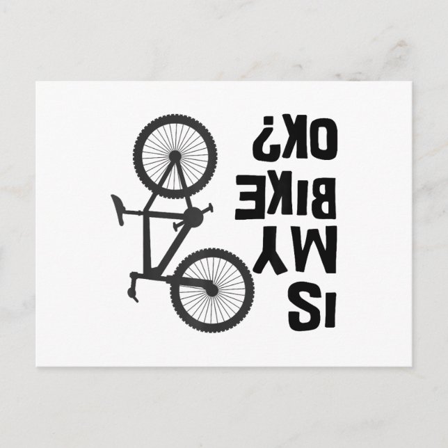 Postal ¿Mi bicicleta está bien? (Anverso)