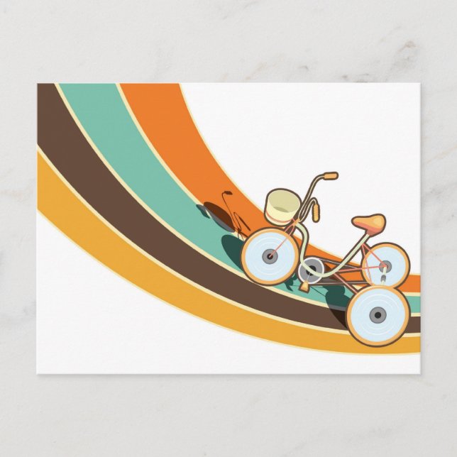 Postal Mi bicicleta retro (Anverso)