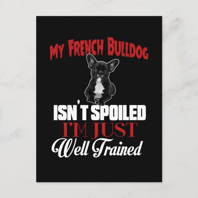 Postal Mi Bulldog francés no está empañado (Anverso)
