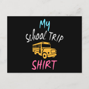 Postal Mi camiseta de viaje escolar