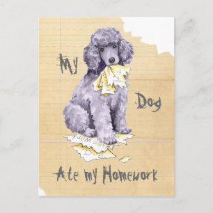 Postal Mi caniche estándar comió mi hogar