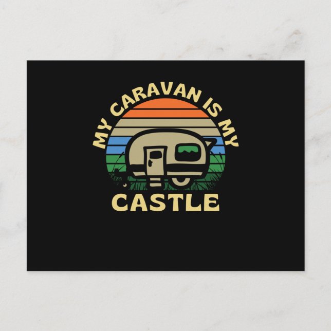 Postal Mi Caravana Es Mi Castillo Caravanning (Anverso)