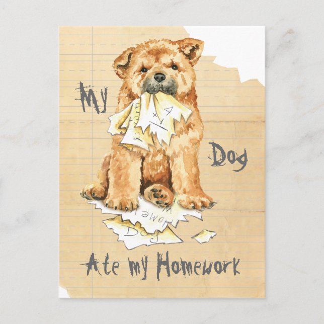 Postal Mi Chow Chow Se Comía Mi Casa (Anverso)