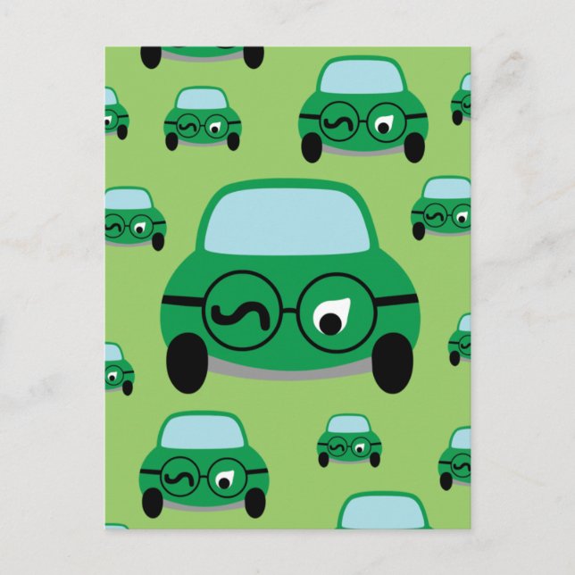 Postal Mi coche es inteligente (Anverso)