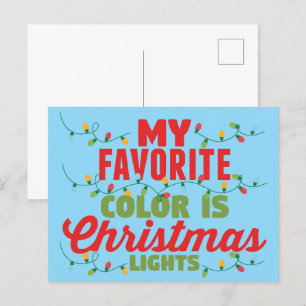Postal Mi Color Favorito Son Las Luces Navidades