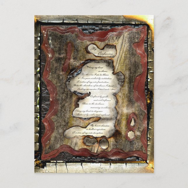 Postal Mi confesión (Anverso)