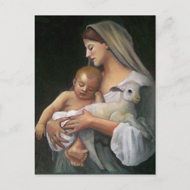 Postal Mi copia de la "inocencia" de Bouguereau: Bebé, co (Anverso)