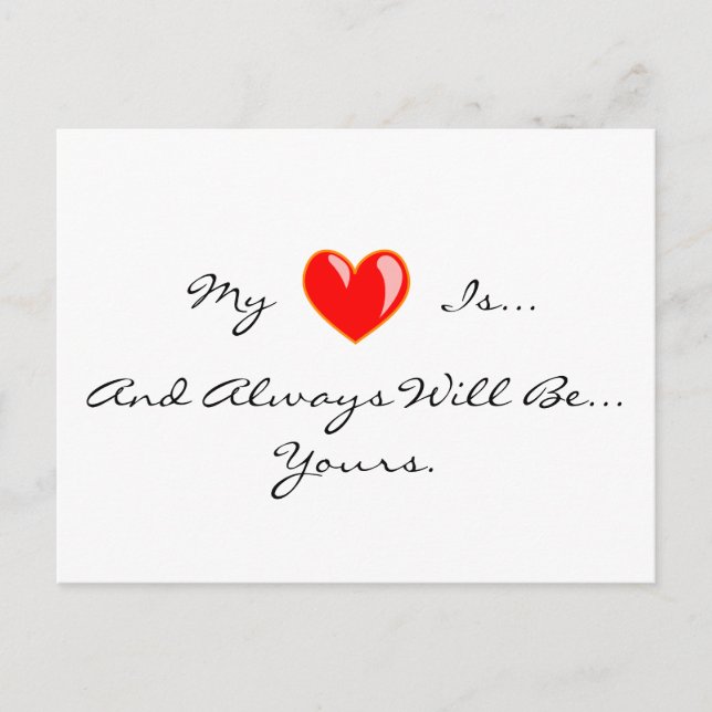 Postal "Mi Corazón Es" Postcard (Anverso)