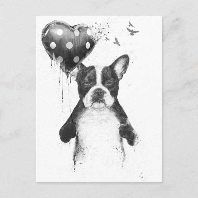 Postal Mi corazón está en auge (Anverso)