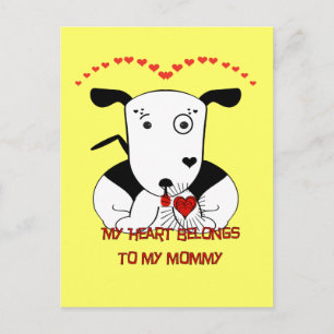 Postal Mi corazón le pertenece a mi mamá