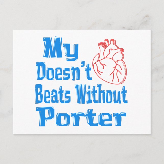 Postal Mi corazón no late sin Porter. (Anverso)