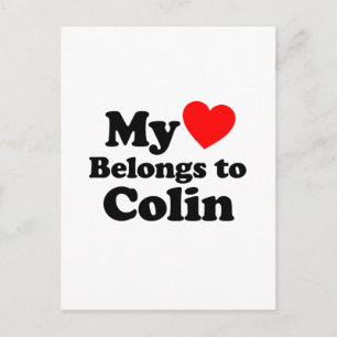 Postal Mi corazón pertenece a Colin