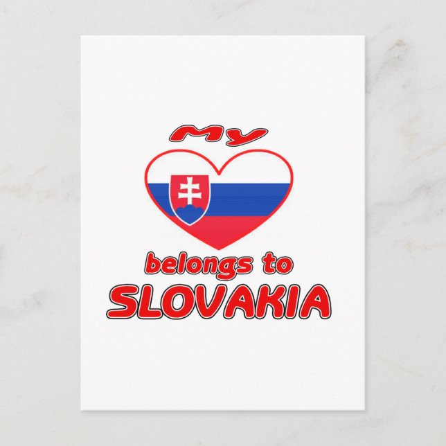 Postal Mi corazón pertenece a Eslovaquia (Anverso)
